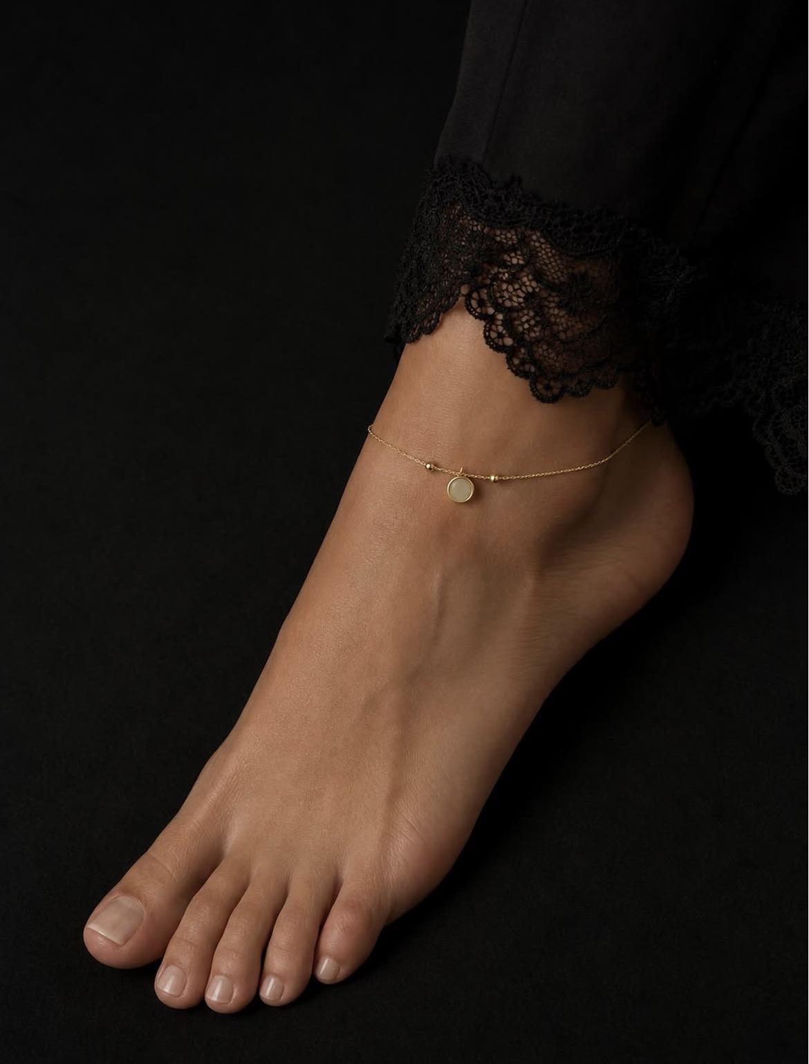 Luna charm anklet