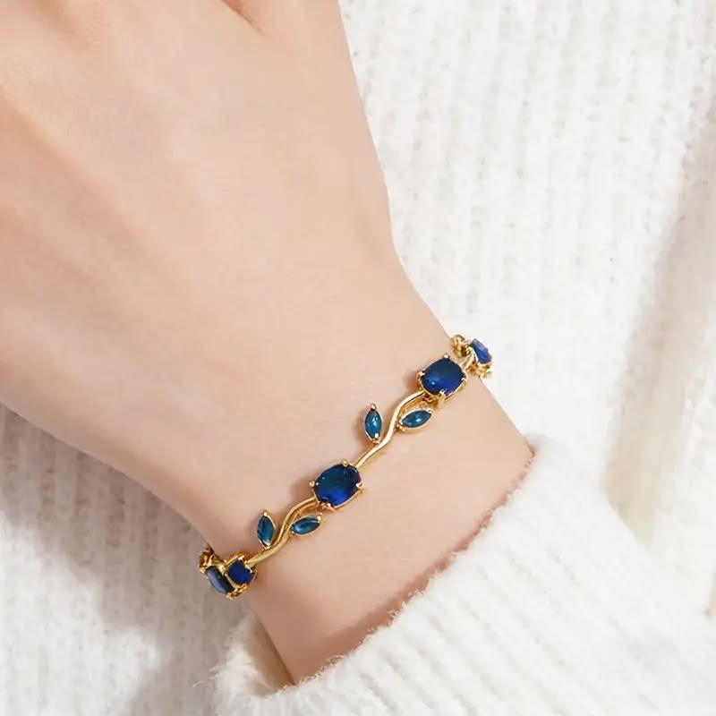 Blue tulip bracelet